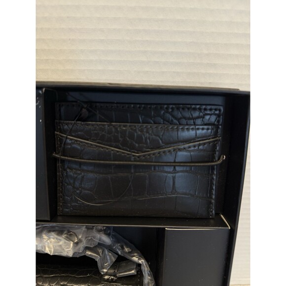Simply Vera Vera Wang Black Crocodile Phone Crossbody With Chain & Card Case New - Picture 4 of 6